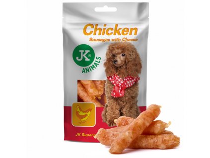 44968 jk superpremium meat snack 100 chicken sausages with cheese 80 g 1