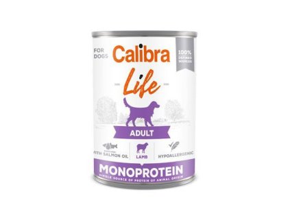 calibra dog life konzadult lamb 400g