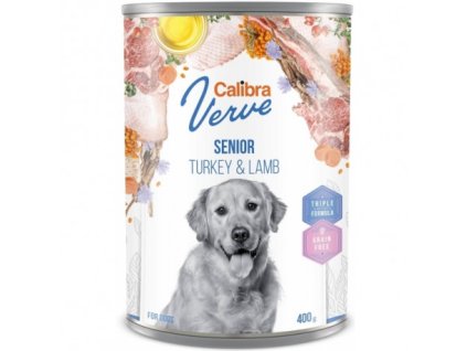 Calibra Dog Verve konz.GF Senior Turkey&Lamb 400g