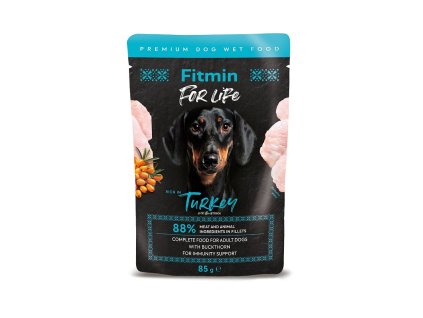 FFL dog pouch adult turkey with buckhorn 85g