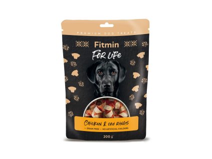Fitmin For Life Kuřecí kroužky s treskou pochoutka pro psy 200 g