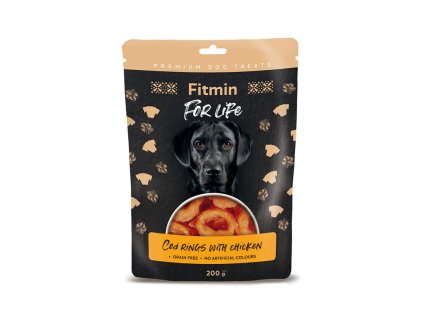 Fitmin For Life Rybí kroužky s kuřetem pochoutka pro psy 200 g