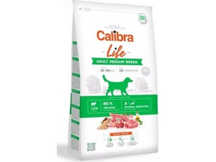 Calibra Dog Life Adult Medium Breed Lamb 12 kg