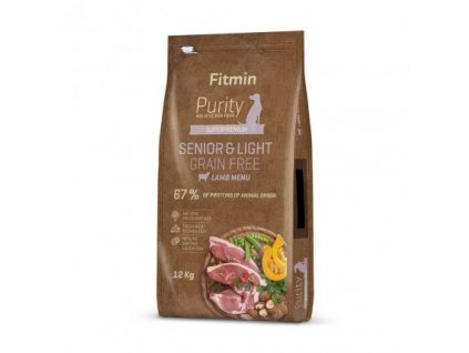 Fitmin Purity Senior & Light Lamb Grain Free kompletní krmivo pro psy 12 kg