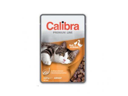 calibra cat kapsa premium adult duck chicken 100g