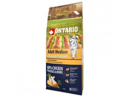 Ontario Adult Medium Chicken & Potatoes & Herbs 12kg