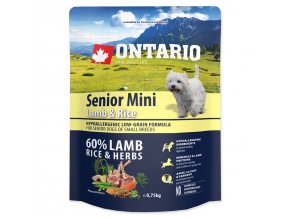 Ontario Senior Mini Lamb & Rice 0,75 kg