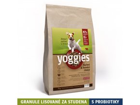 5 kg kureci a hovezi maso granule lisovane za studena s probiotiky yoggies