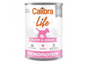 Calibra Dog Life  konz.Puppy&Junior Chicken&rice 400g