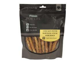 ffl dog treat chicken with rawhide stick 400g fpo154 h L