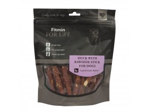 ffl dog treat duck with rawhide stick 400g fpo384 h L