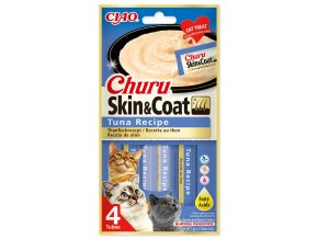 Pochoutka Churu Skin & Coat tuňák 4x14g