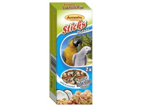 Avicentra tyčinky velký papoušek - ořech+kokos 2ks