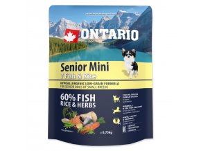 ONTARIO Senior Mini Fish & Rice (0,75kg)