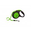 Vodítko Flexi Neon M pásek 5m/25kg černá/zelená