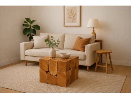 Stolek z teakového dřeva