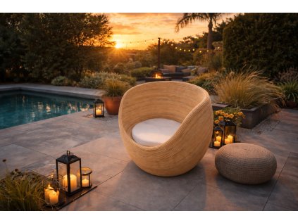 Křesílko z přírodního ratanu SUND