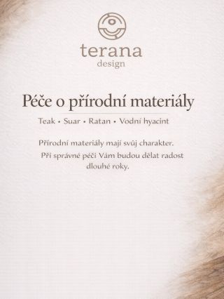 Přírodní materiály mají svůj charakter a zaslouží si správnou péči. 🌿 Teak, suar, ratan i vodní hyacint nejsou jen...