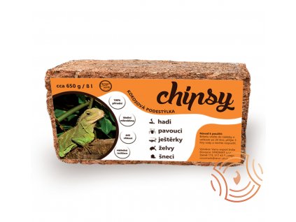 Kokosové chipsy briketa 550g, 8l