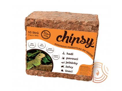 Kokosové chipsy briketa 4,5kg, 55l