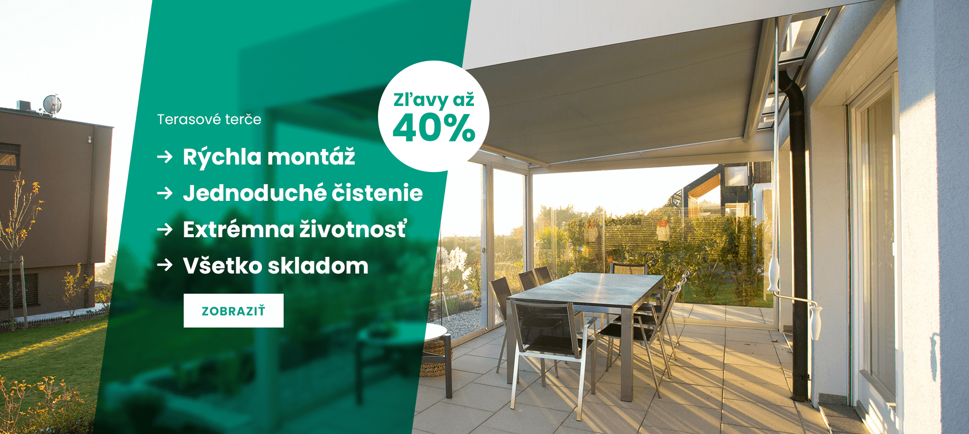 Výhody terasových terčov