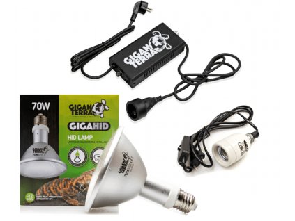 SET GIGANTERRA GIGAHID UVB 70W PAR38 s objímkou