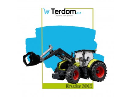 BRUDER 3013 Traktor Claas Axion 950 s čelním nakladačem