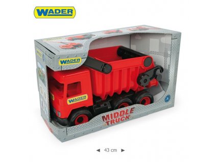 Wader 32111 Middle Truck sklápěč červený