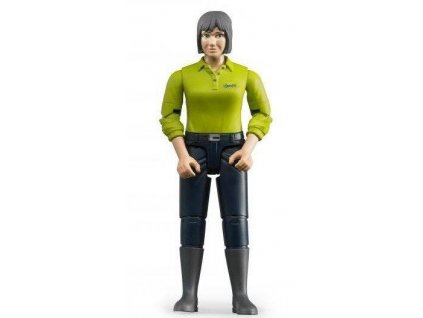 Bruder 60405 Bworld Žena tmavé kalhoty zelená košile