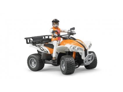 BRUDER 63000 muž řidič a čtyřkolka QUAD