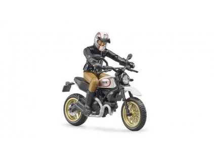 Bruder 63051 motocykl Scrambler Ducati Desert Sled + figurka