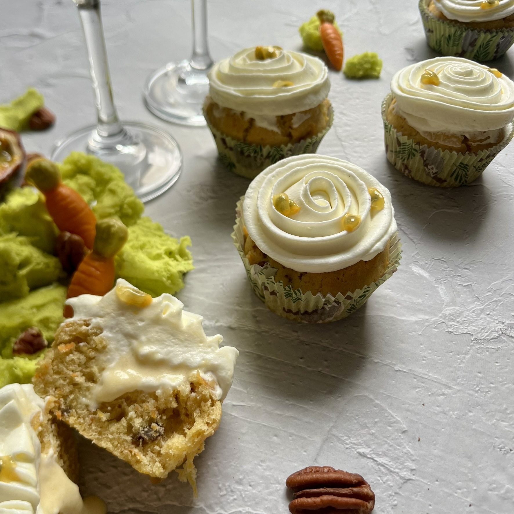 Mrkvové cupcaky s marakujou