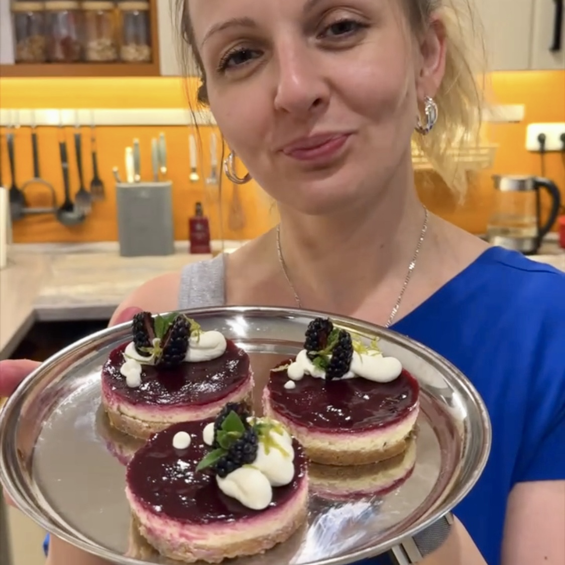 Ostružinové cheesecaky