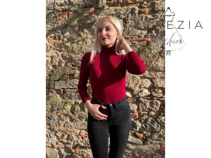 Dámský vínový rolák