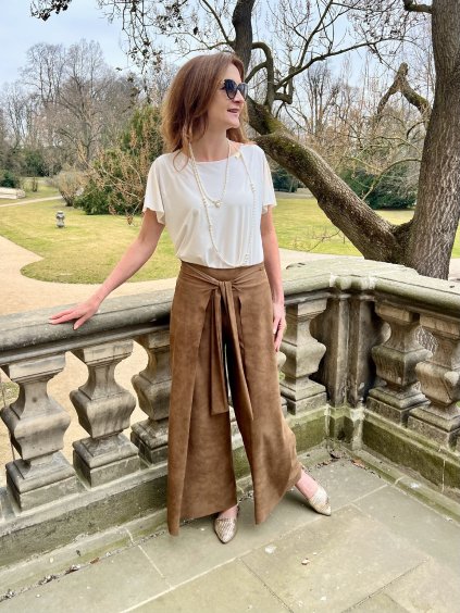 KALHOTY JOSEFINE CAMEL PRINT (Barva CAMEL, Velikost XS)