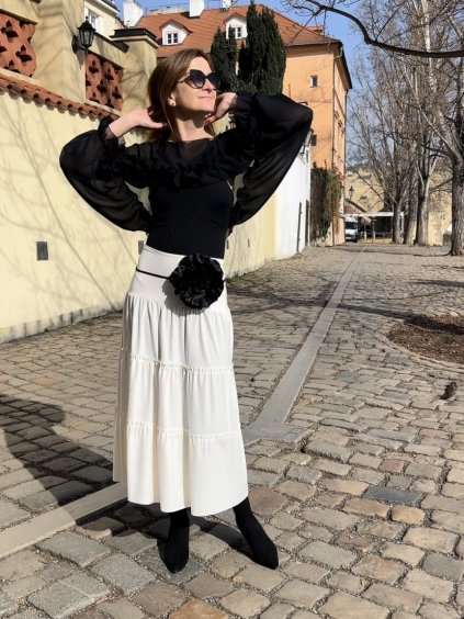 SUKNĚ TEREZIE OFF WHITE (Barva OFF-WHITE, Velikost L/XL)
