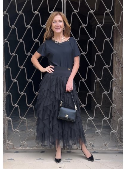 SUKNĚ CHAMPS-ÉLYSÉES ČERNÁ