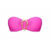 Světle růžový bikiny top s zlatým kruhem