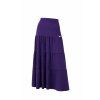 Plum modrá vrstvená maxi sukně