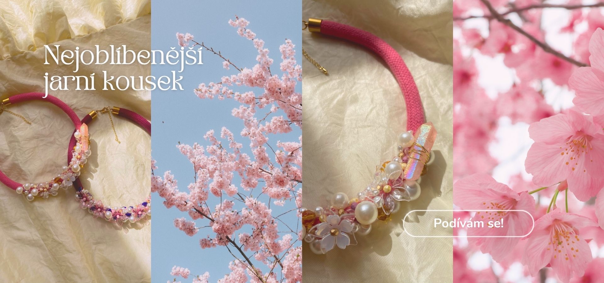 Lanový náhrdelník, ručně vyrobený. Náhrdelník s perlami a krystalem