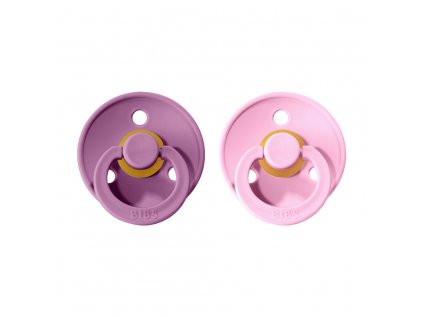 BIBS Colour cumliky z prirodneho kaucuku 2ks Lavender+BabyPink