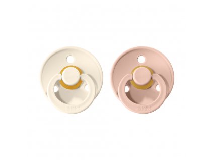 BIBS Colour cumliky z prirodneho kaucuku 2ks Ivory+Blush