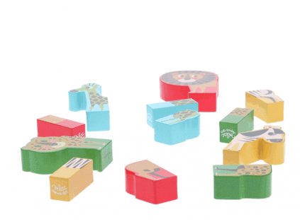 Vilac Dřevěné puzzle Veselé safari