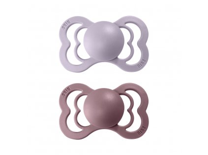 BIBS Supreme cumlik z prirodneho kaucuku 2ks DustyLilac+Heather