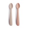 Mushie silikonova lyzicka 2ks shifting sand blush