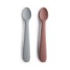 Mushie silikonova lyzicka 2ks stone cloudy mauve