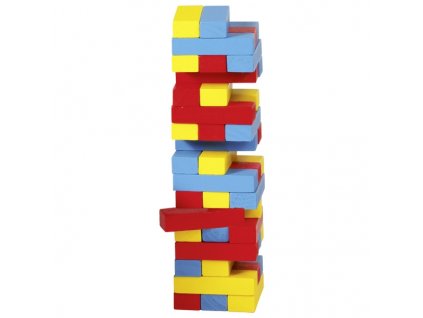 Zábavná hra Vratká věž Jenga barevná, 45 dílů