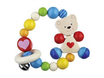 Medvídek se srdíčkem - elastická motorická hračka