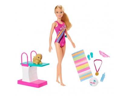Mattel Barbie Plavkyně s pejskem 4