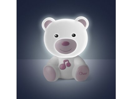 Chicco Noční lampička hudební Medvídek růžový 1